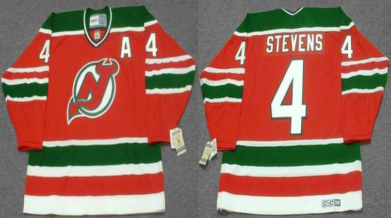 2019 Men New Jersey Devils #4 Stevens red CCM NHL jerseys